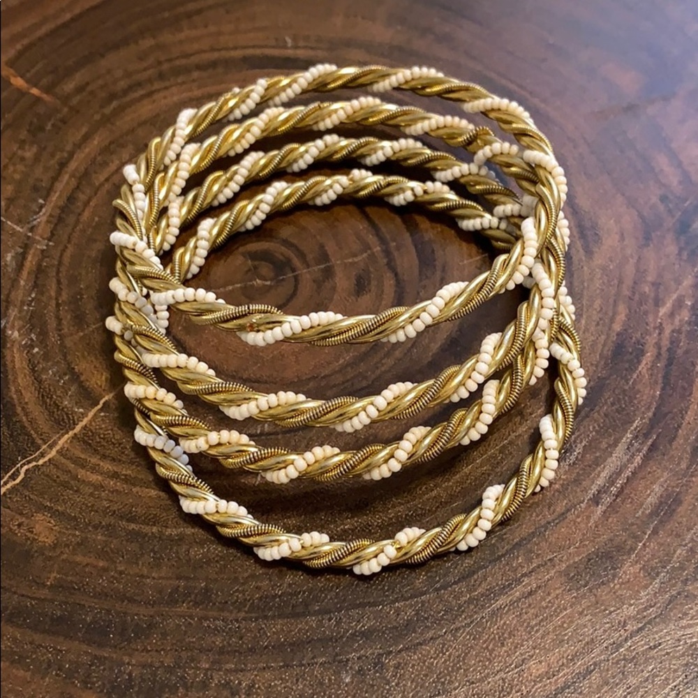 Four bangle bracelet set